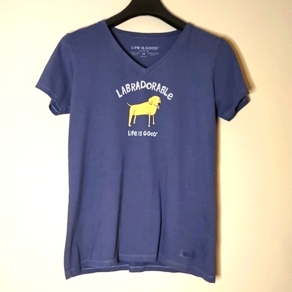 Life is Good "Labradorable"  Crusher Tee Women's Medium - Picture 2 of 9